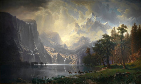 Among the Sierra Nevada Mountains, California by Albert Bierstadt