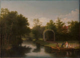 Arbour in the park of Sanderumgard manor by Christoffer Wilhem Eckersberg