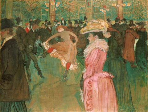 At the Moulin Rouge- The Dance by Henri de Toulouse-Lautrec