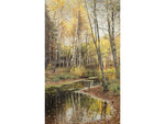 Autumn Landscape Painting Autumn in the birchwood by Peder Mork Monsted