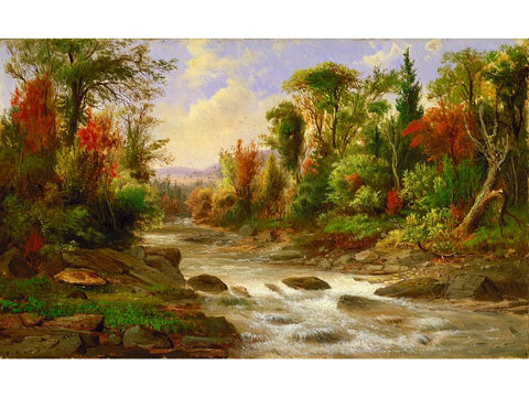 Autumn Landscape Painting On the St Annes East Canada by Robert Duncanson