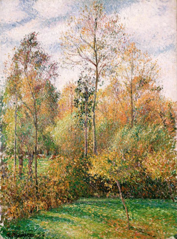 Autumn, Poplars, Eragny by Camille Pissarro