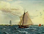 A yacht at the roads of Copenhagen by Christoffer Wilhem Eckersberg