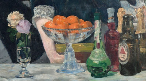 Bar Art - A Bar at the Folies-Bergere, detail by Edouard Manet