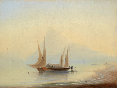 Barge at Sea Shore by Hovhannes Aivazovsky