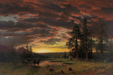 Bierstadt_Albert_Evening_on_the_Prairie by Albert Bierstadt