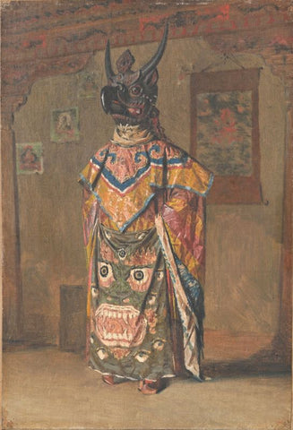 Buddhist lama at the festival at the Pemonchi Monastery. Sikkim by Vasily Vereshchagin