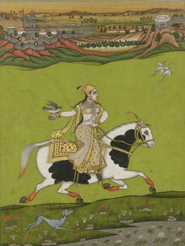 Indian Miniature - Chand Bibi hawking