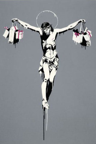 Christ with Shopping Bags by Banksy
