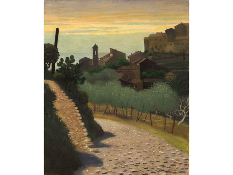Cityscape Painting Saint-Anne Church in Cagnes by Félix Vallotton