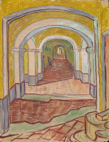 Corridor in the Asylum by Vincent Van Gogh