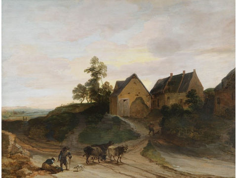 Country Landscape Landscape with rustic dwellings Lodewijk de Vadder