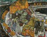 Crescent of Houses II (Island Town) by Egon Schiele