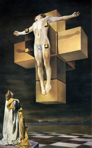 Crucifixion (Corpus Hypercubicus) by Salvador Dali