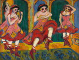 Czardas dancers by Ernst Ludwig Kirchner