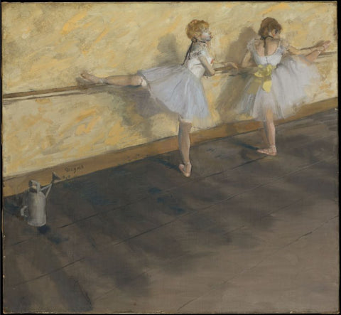 Dancers Practicing at the Barre by Edgar Degas