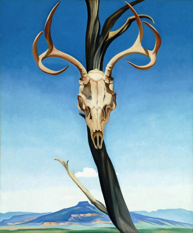 Deers Skull with Pedernal by Georgia O'Keeffe