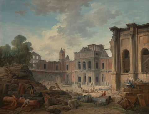 Demolition of the Château of Meudon by Hubert Robert
