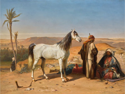 Desert Landscape Painting An Arabian in the desert