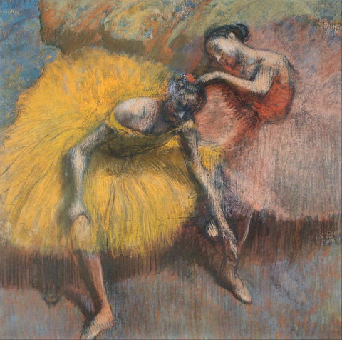 Deux danseuses jaunes et roses by Edgar Degas