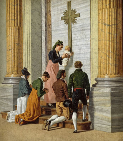 Devotion by the Holy Door of St. Peter’s Basilica by Christoffer Wilhem Eckersberg