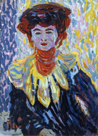 Doris with Ruff Collar by Ernst Ludwig Kirchner