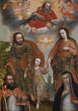 Double Trinity with Saint Augustine and Saint Catherine of Siena by Cuzco School