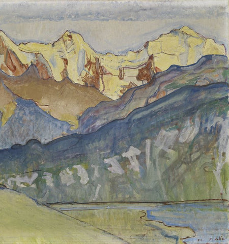 Eiger, Mönch and Jungfrau from Beatenberg by Ferdinand Hodler