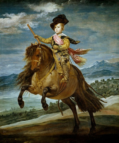 Equestrian Portrait of Prince Balthasar Charles by Diego Velazquez