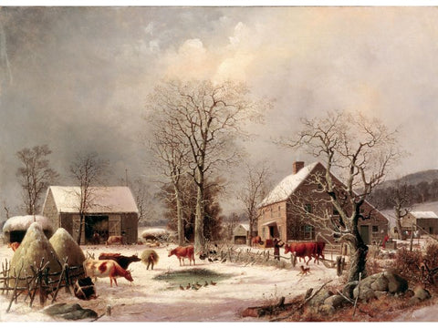 Farmyard in Winter by George Henry Durrie