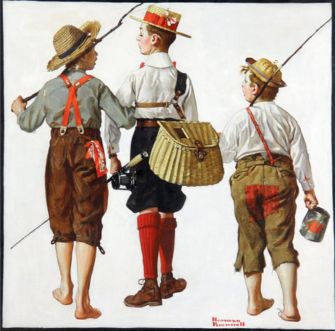 Fishing Trip, They_ll Be Coming Back Next Week by Norman Rockwell