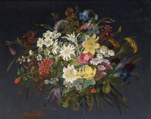 Floral Painting - Anna Stainer-Knittel Alpenblumen