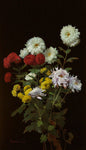 Floral Painting - Dahlias by George Cochran Lambdin