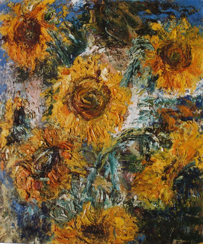 Floral Painting - Painting of sunflowers (Osnabruck) by Hella Hirschfelder-Stuve