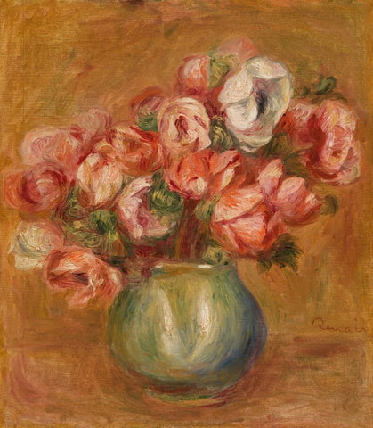 Floral Panting - Pierre-Auguste Renoir - Beautiful Anemones