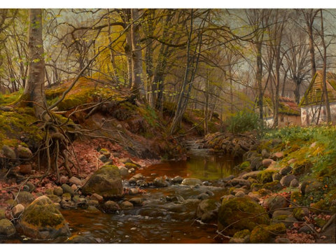 Forest Landscape A Forest Stream by Peder Mork Monsted