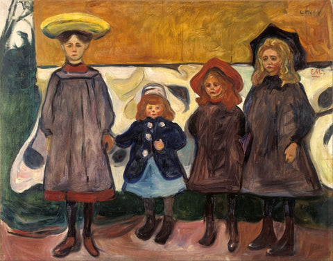 Four Girls in Asgardstrand by Edvard Munch