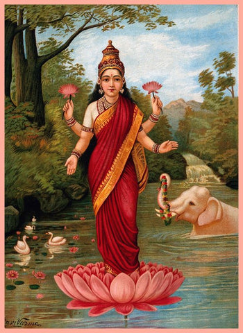 Goddess Lakshmi by Raja Ravi Varma