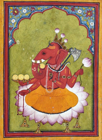 Ganesha Basohli miniature