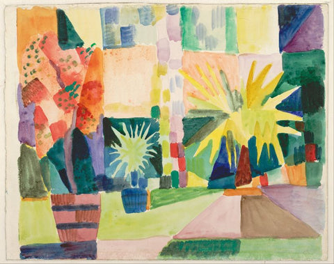 Garden on Lake Thun by August Macke