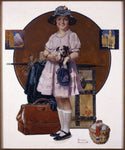 Girl Returning from Summer Trip by Norman Rockwell