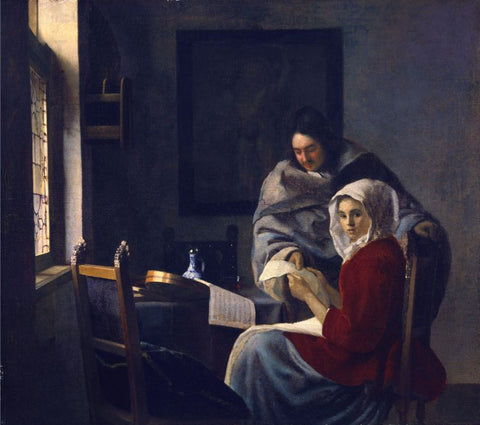 Girl interrupted at her music by Johannes Vermeer