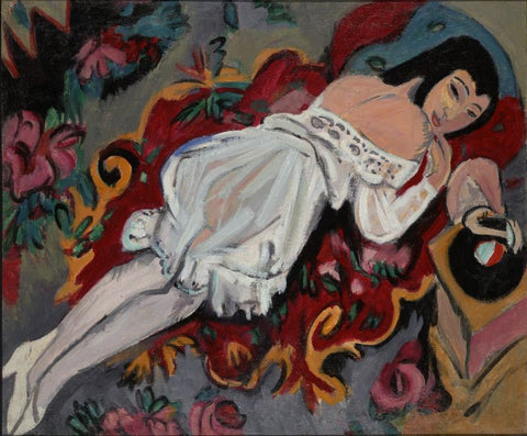Girl in White Chemise by Ernst Ludwig Kirchner