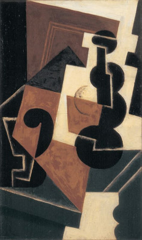 Glass and Water Bottle by Juan Gris