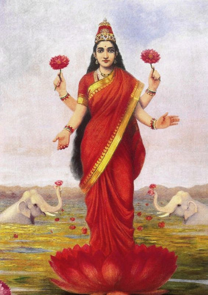 Goddess Lakshmi by Raja Ravi Varma