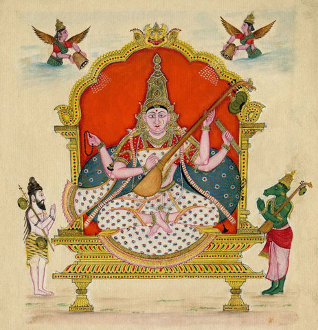 Goddess Saraswati Painting