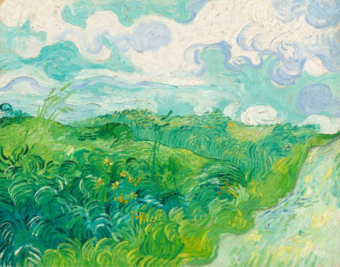 Green Wheat Fields, Auvers by Vincent van Gogh