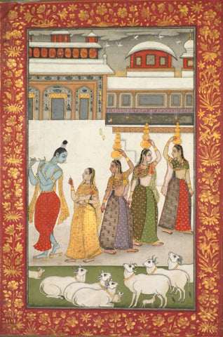 Gujari Ragini (Krishna with Gopis Playing the Flute)