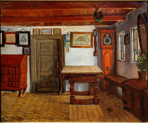 Hans Jorgen Hammer (1815-1882) - Farmhouse Interior