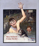 Hey Fellers, Come On In by Norman Rockwell